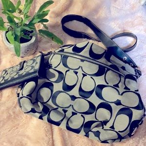 Gently used Coach purse with wallet